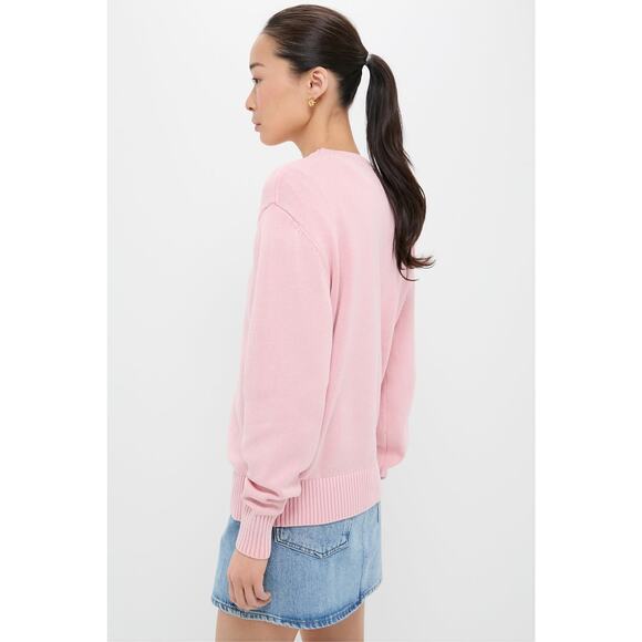 TUCKERNUCK Pink Stone Washed Cotton Anne Crewneck Sweater Size XL NWT - Picture 5 of 6
